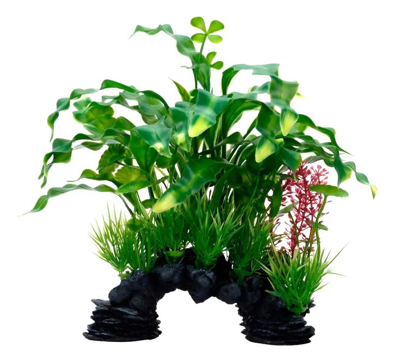Planta Plastica Artificial Fluval Curly Deco 29x16cm Acuario