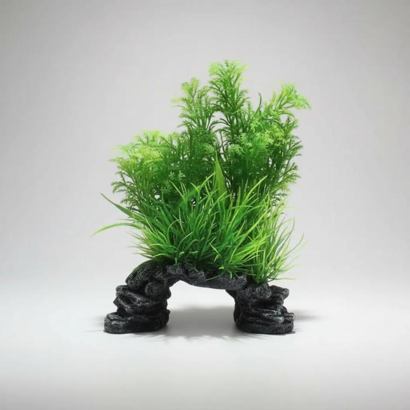 Planta Plastica Artificial Fluval Puntas Blanca 18cm Acuario