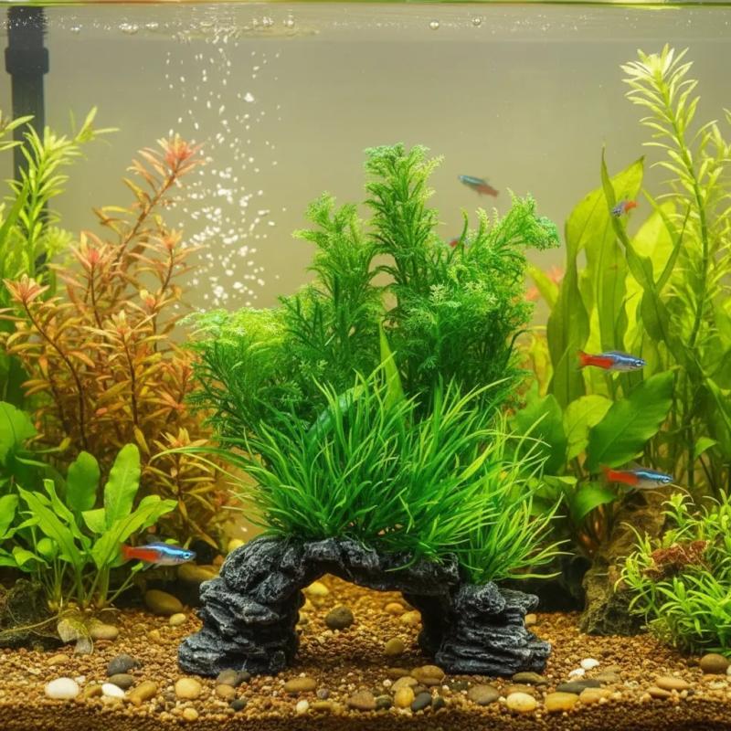 Planta Plastica Artificial Fluval Puntas Blanca 18cm Acuario