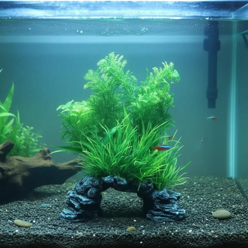 Planta Plastica Artificial Fluval Puntas Blanca 18cm Acuario