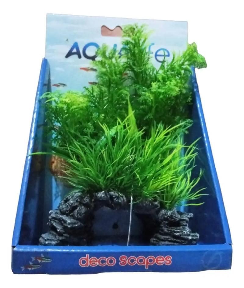 Planta Plastica Artificial Fluval Puntas Blanca 18cm Acuario
