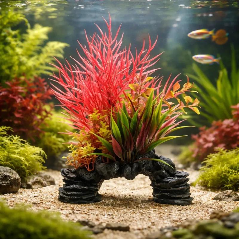 Plantas Plastica Artificial Fluval Deco Rojo Wisteria 20cm