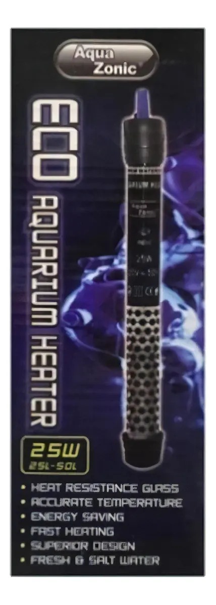 Calefactor De Agua Calentador Eco 25w Aquazonic Acuario