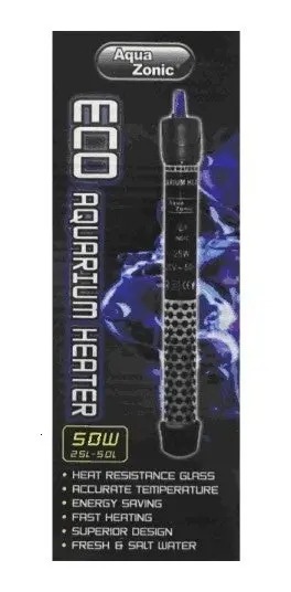 Calefactor De Agua Calentador Eco 50w Aquazonic Acuario