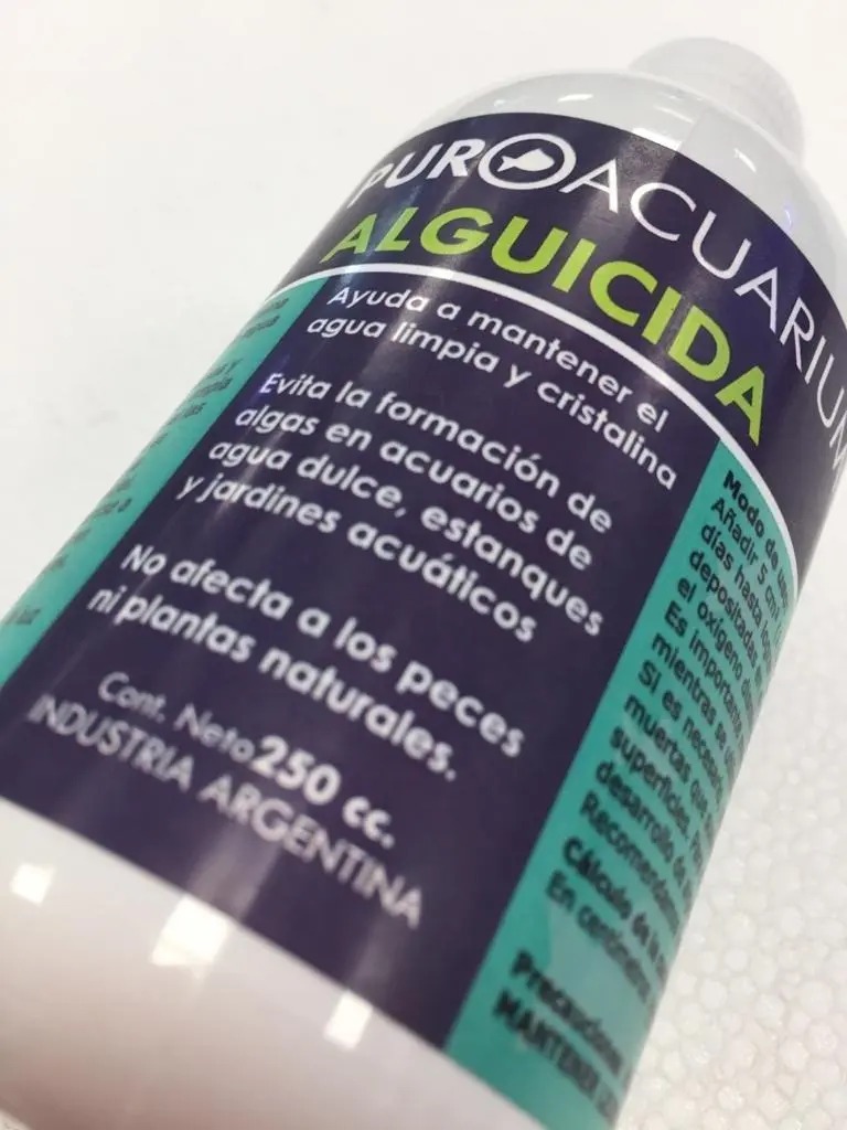 Alguicida Control De Algas 250ml Puroacuarium Acuario Pecera