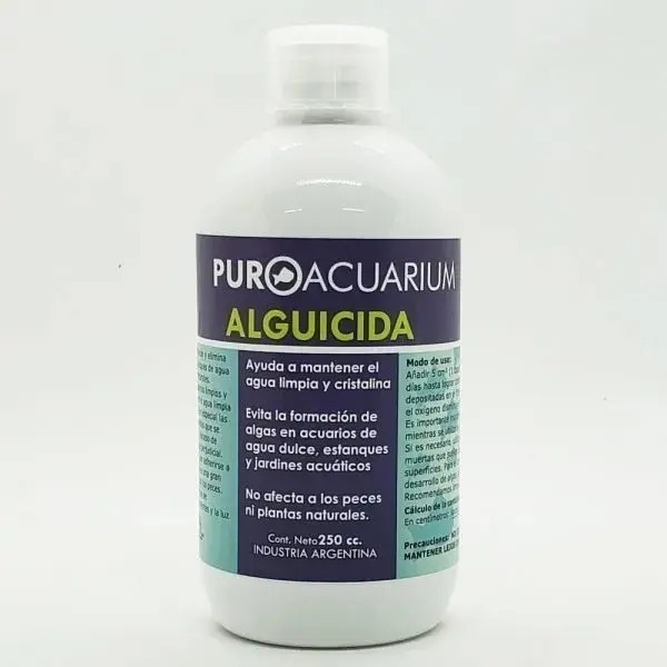 Alguicida Control De Algas 250ml Puroacuarium Acuario Pecera