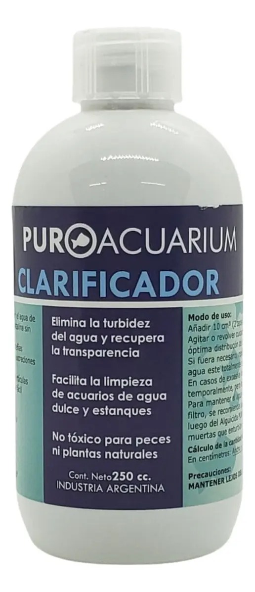 Clarificador De Agua 250ml Puroacuarium Acuario Pecera