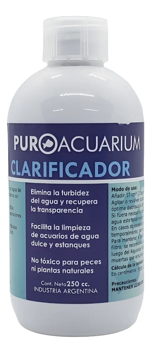 Clarificador De Agua 250ml Puroacuarium Acuario Pecera