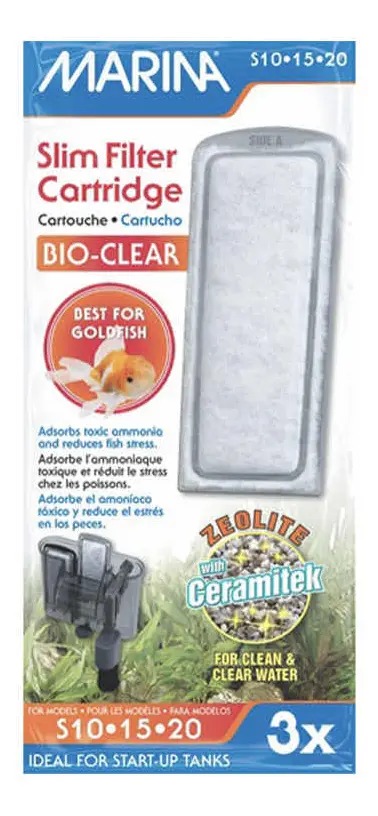 Repuesto Bio-clear Filtro Marina S10 S15 S20 X3u Acuario