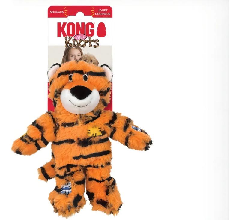 Juguete Peluche Para Perros Tigre Knots Md/LG Kong Mascotas Naranja Tigre