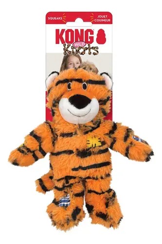 Juguete Peluche Para Perros Tigre Knots Md/LG Kong Mascotas Naranja Tigre