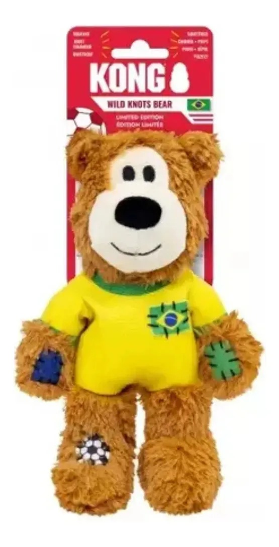 Juguete Peluche Para Perro Oso Knots Mundial Futbol Md Kong