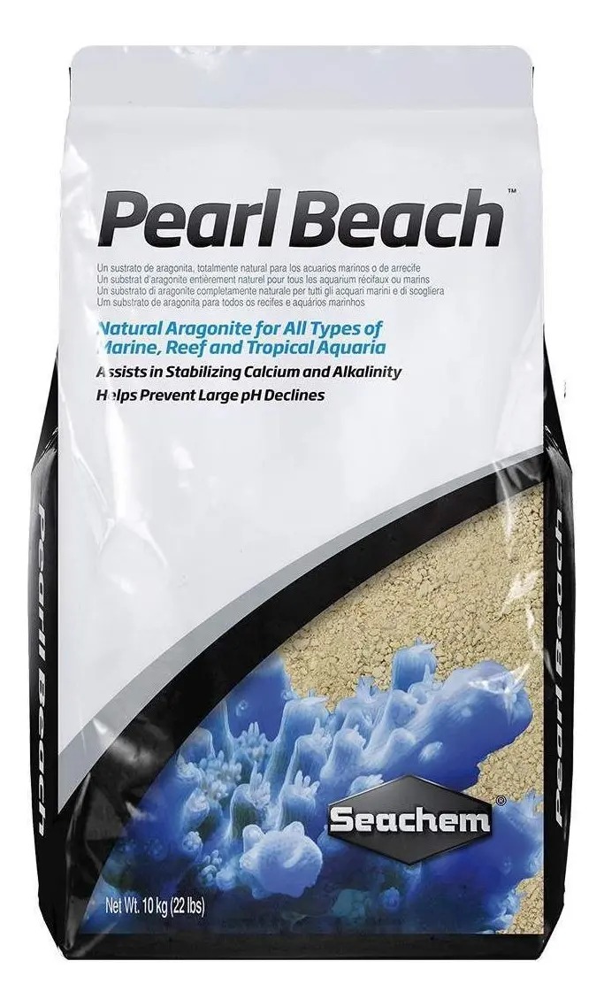Sustrato Arena Aragonita Pearl Beach 10kg Seachem Acuario
