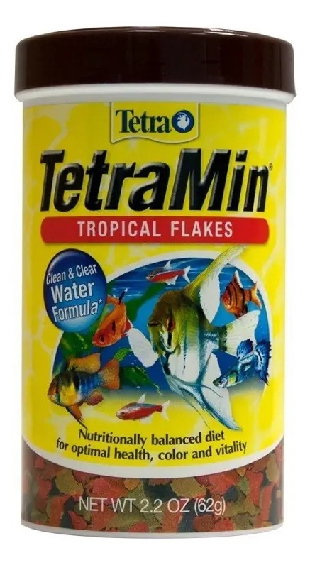 Alimento Para Peces Tetra Min Tropical Flakes 62gr Acuario