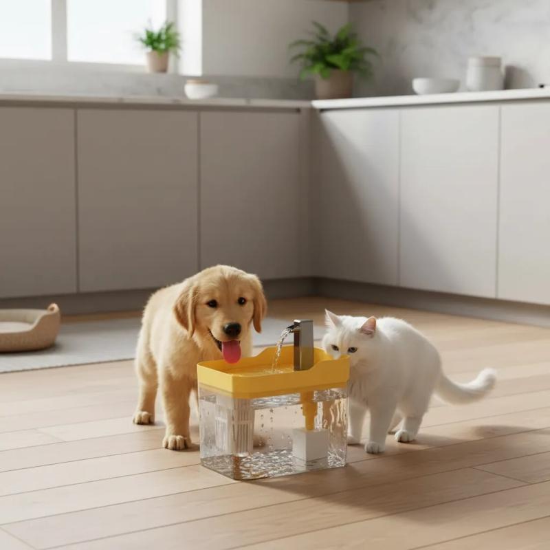 Fuente Bebedero Dispenser De Agua 1.5lt 16x11x12cm Mascotas
