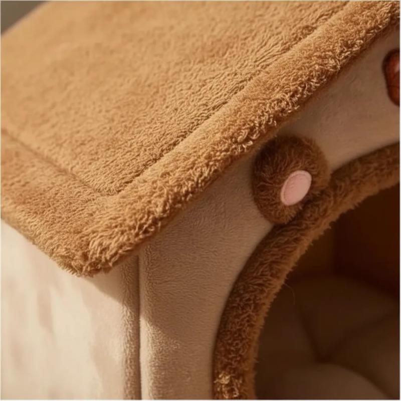 Casita Cueva Moises Peluche Felpa Small 40x35x40cm Gatos