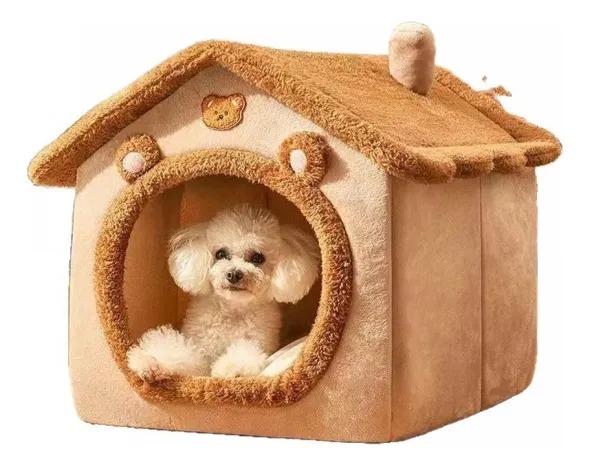 Casita Cueva Moises Peluche Felpa Small 40x35x40cm Gatos