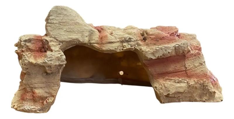 Adorno Cueva Resina 17x10x8cm Para Ciclidos Acuario Pecera