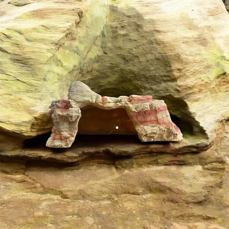 Adorno Cueva Resina 17x10x8cm Para Ciclidos Acuario Pecera