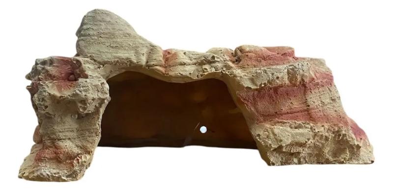 Adorno Cueva Resina 17x10x8cm Para Ciclidos Acuario Pecera