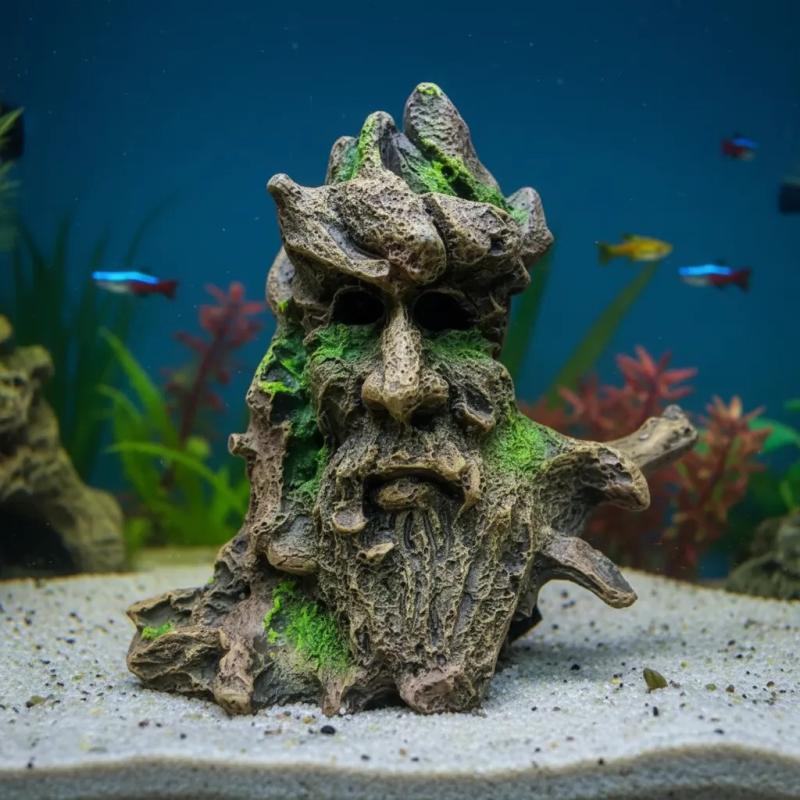 Adorno Árbol Monstruo Ch-6868 Resina 16x8x14cm Acuario