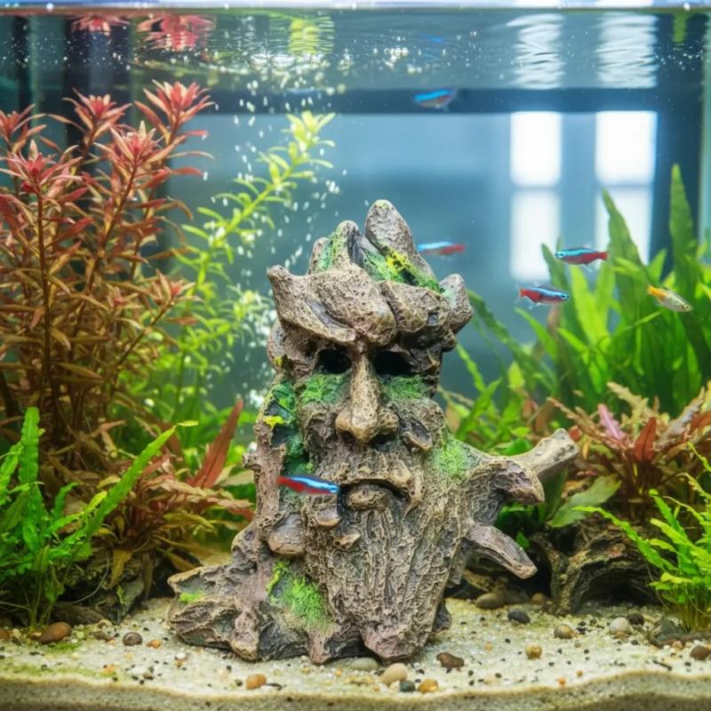 Adorno Árbol Monstruo Ch-6868 Resina 16x8x14cm Acuario