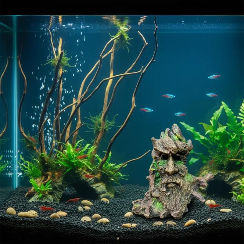 Adorno Árbol Monstruo Ch-6868 Resina 16x8x14cm Acuario