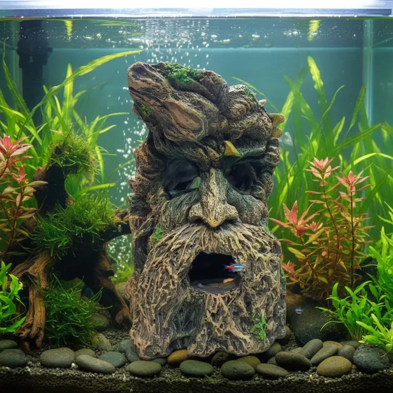 Adorno Arbol Monstruo Ch-6769 Decoracion Acuario Pecera