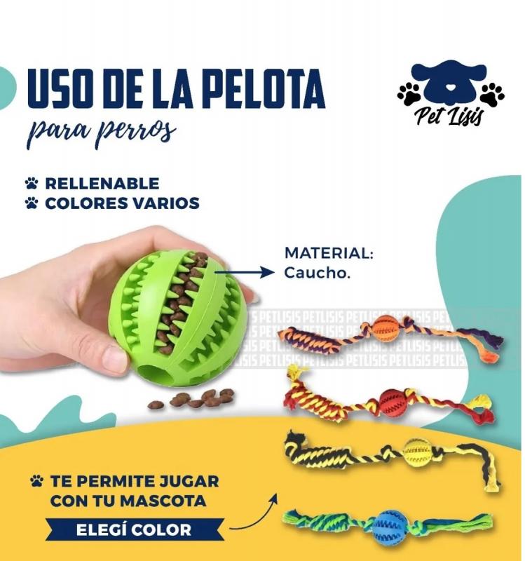 Juguete Pelota Beisbol C/ Soga Perros Cachorros Trixie