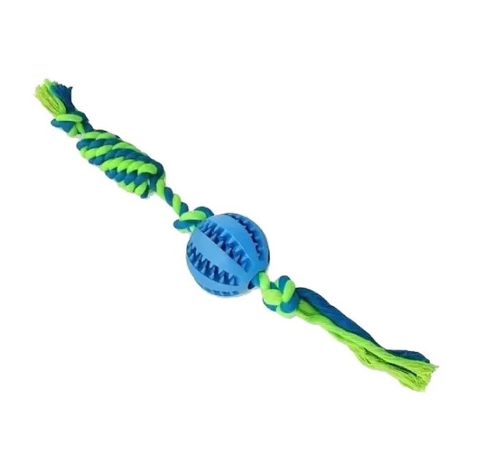 Juguete Pelota Beisbol C/ Soga Perros Cachorros Trixie
