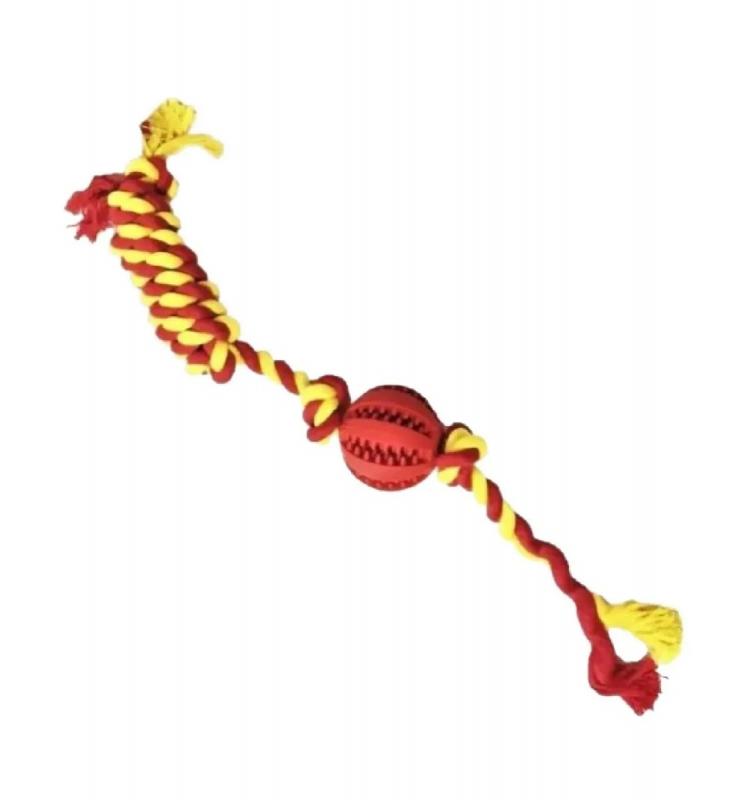 Juguete Pelota Beisbol C/ Soga Perros Cachorros Trixie