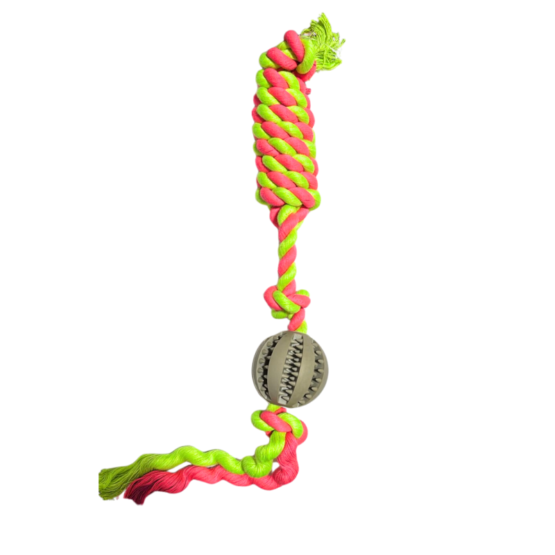 Juguete Pelota Beisbol C/ Soga Perros Cachorros Trixie