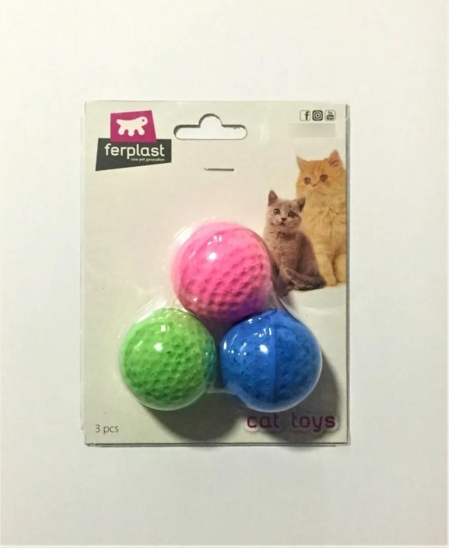 Juguete Set 3 Pelotas Colores Espuma Gatos Persa Siames!!