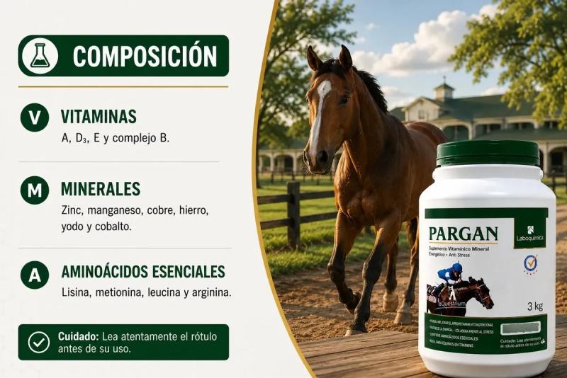 Sumplemento Vitaminico Pargan 10kg Laboquimica Equinos