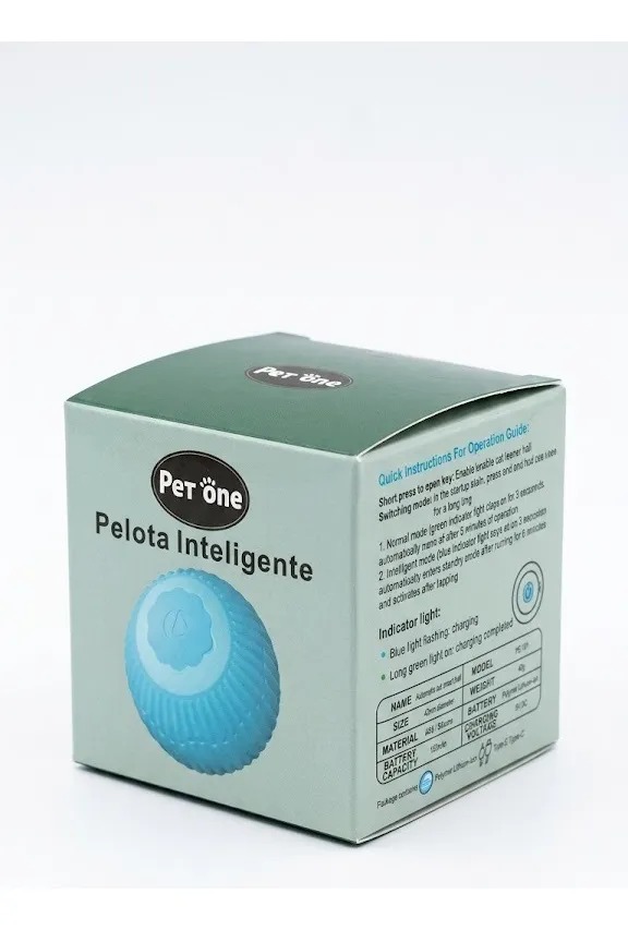 Juguete Pelota Interactiva Recargable 4,2cm Led Gato Mascota