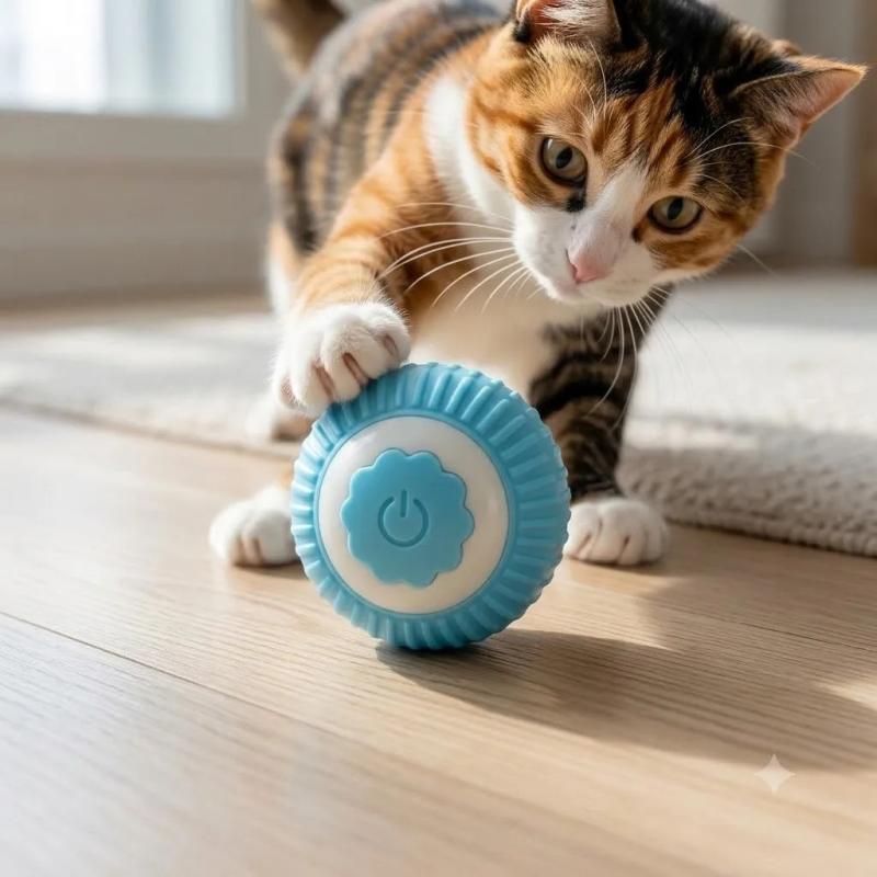 Juguete Pelota Interactiva Recargable 4,2cm Led Gato Mascota