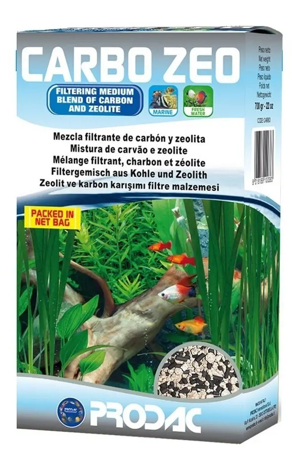 Filtro Material Carbon Activado+zeolita 700gr Prodac Acuario