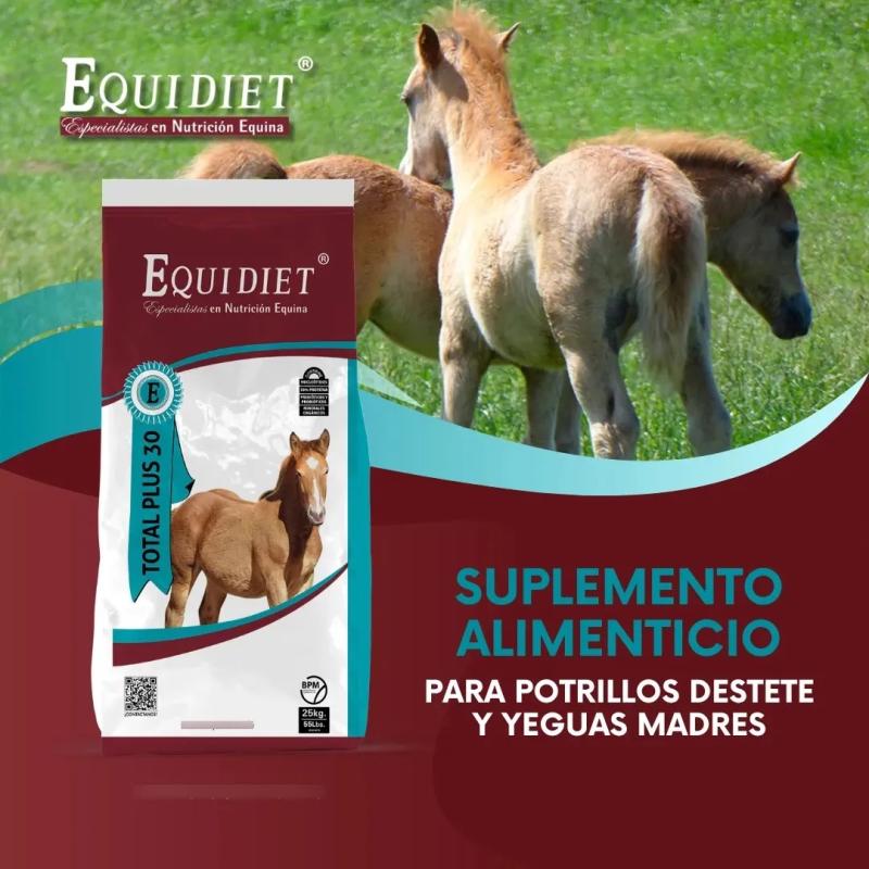 Alimento Balanceado Para Caballo Total Plus 30 Equidiet 25kg