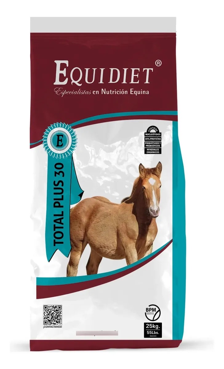 Alimento Balanceado Para Caballo Total Plus 30 Equidiet 25kg