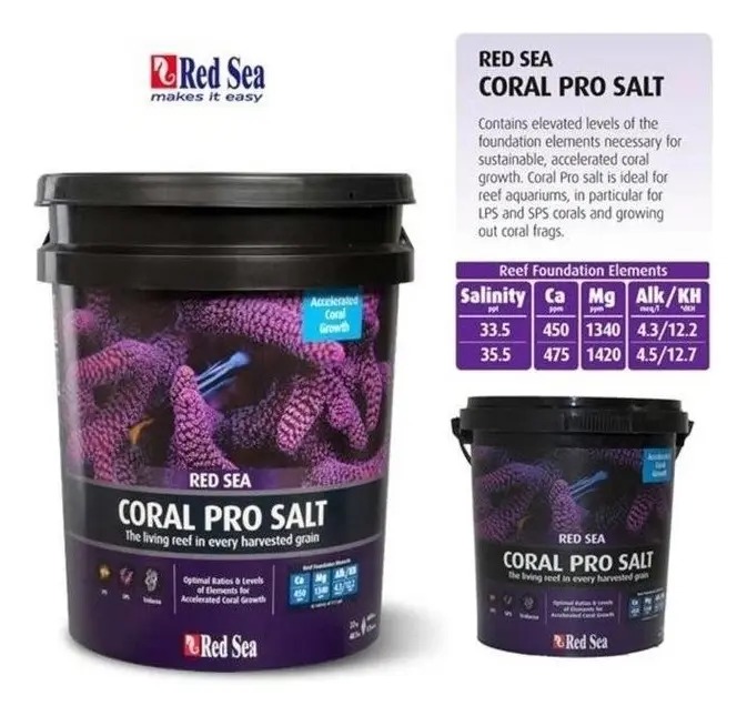 Sal Marina Coral Pro Salt Red Sea 7kg Acuario Pecera Peces