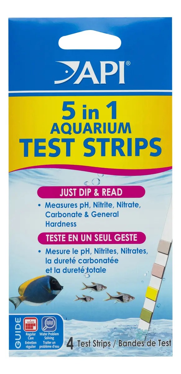 Test 5 En 1 Api 4 Tiras Ph Kh Gh No3 No2 Pecera Acuario