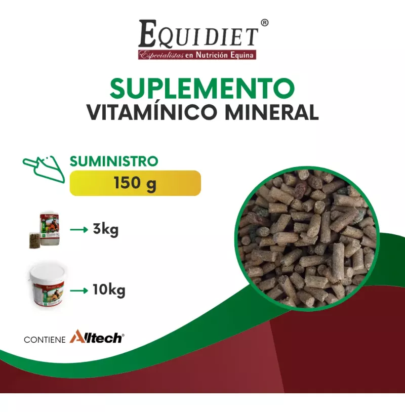 Equidiet Cvm 10kg Vitaminas Minerales Probioticos Caballos
