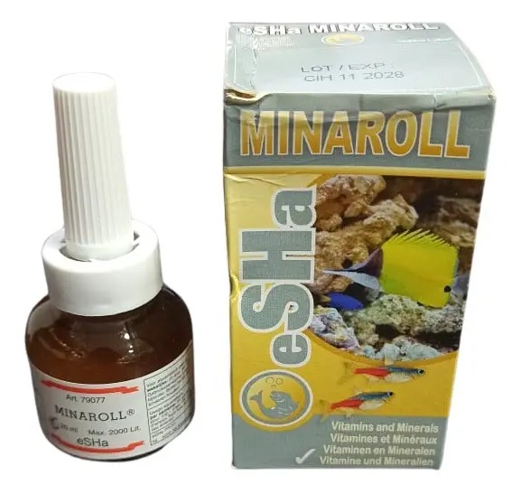 Suplemento Vitaminas Minerales Minaroll Esha 20ml Acuario