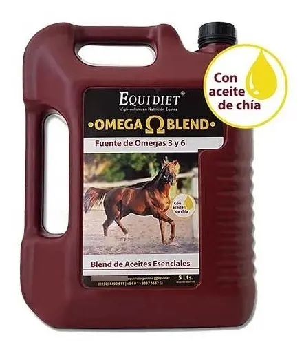 Aceite Esencial Omega Blend Equidiet Chía Canola 5L Caballos
