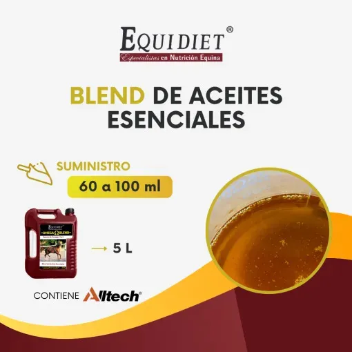 Aceite Esencial Omega Blend Equidiet Chía Canola 5L Caballos