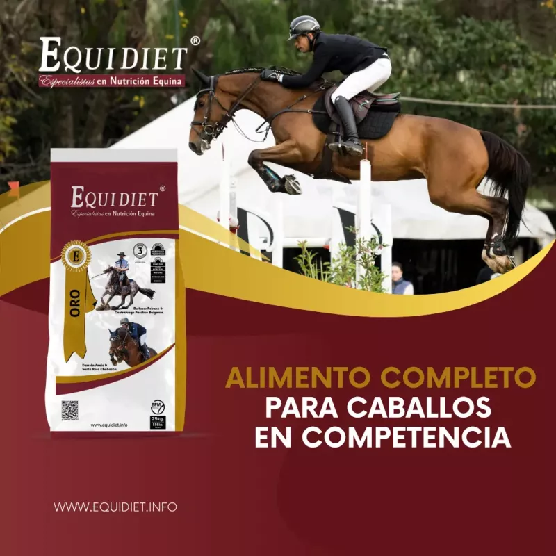 Alimento Para Caballos Equidiet Oro 25kg Suplemento Granulado