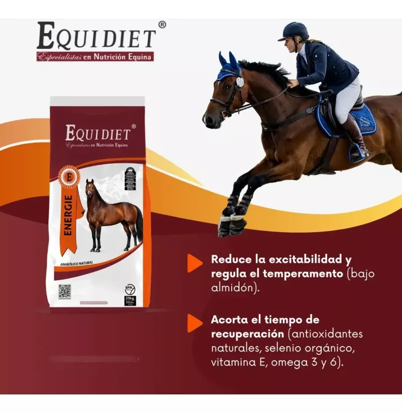 Suplemento Para Pre-training, Caballos Equidiet Energie 25kg