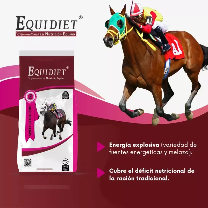 Suplemento Energético Caballos, Equidiet Sweet Extra Fort