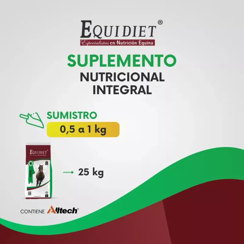 Suplemento Nutricional Integral, Equidiet Total 25kg