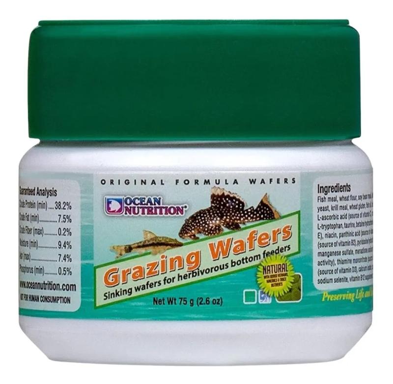 Alimento Peces Grazing Wafers 75gr Ocean Nutrition Acuario